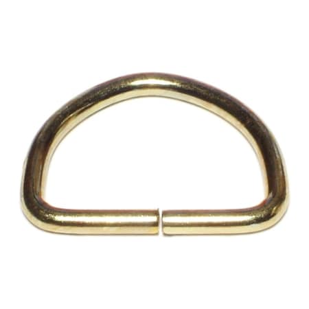 Midwest Fastener 5/32" x 1-5/8" Brass D-Rings 10PK 68634